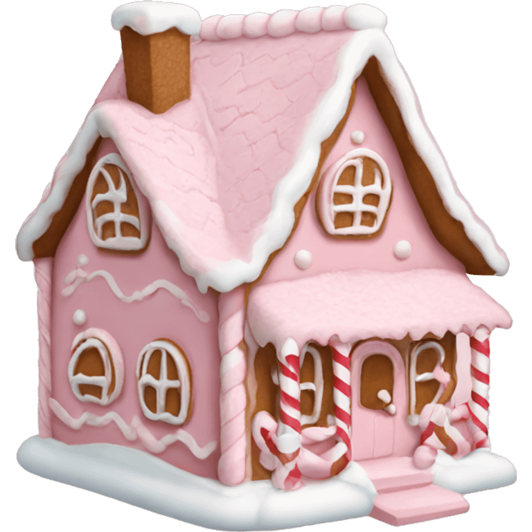 light pink gingerbread house emoji