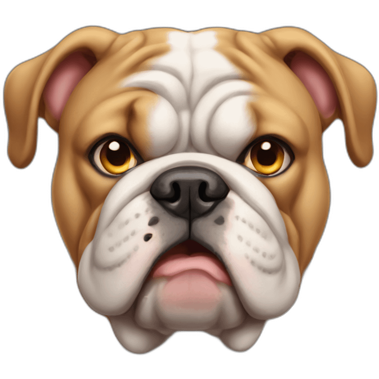 bulldog frowning emoji