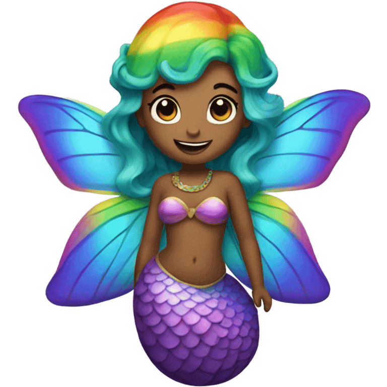 rainbow horn butterfly mermaid  emoji