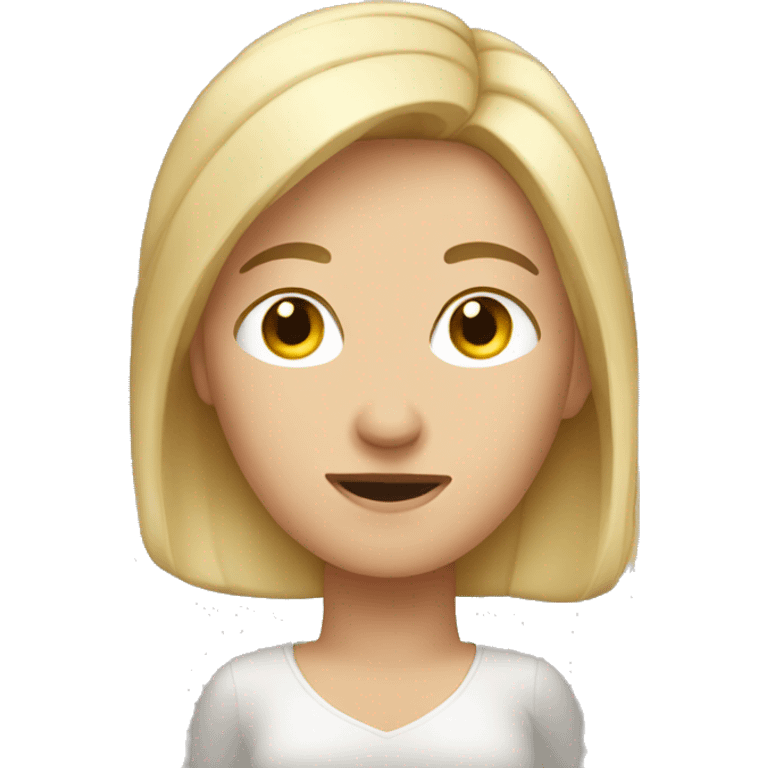 white woman one arm behind her head emoji