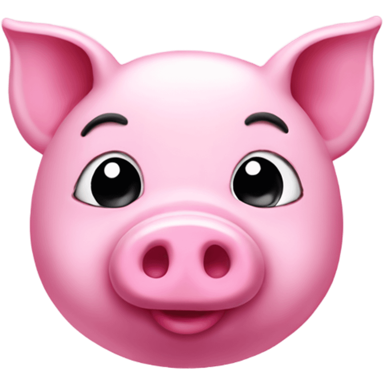 pink sparkly pig  emoji