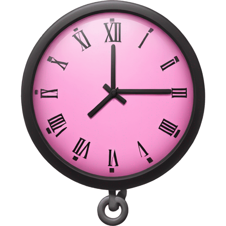 pink clock emoji