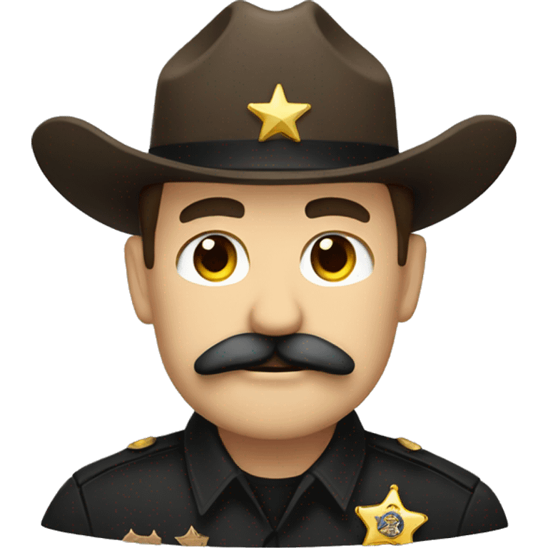 sheriff with mustache  emoji