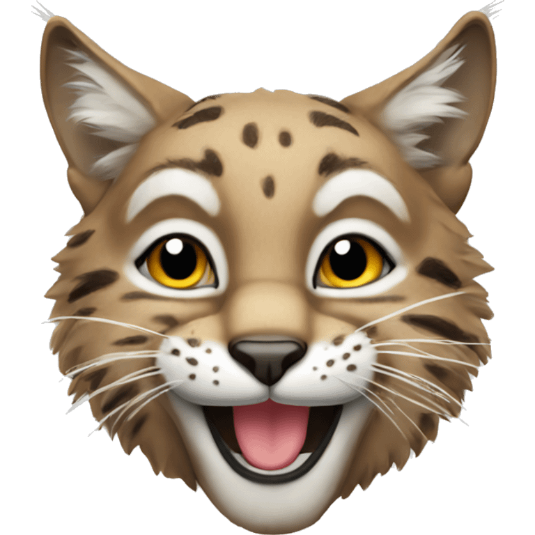 Bobcat winking emoji