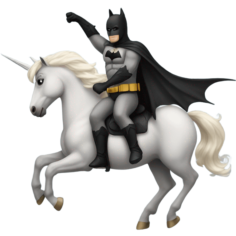 Batman riding a unicorn emoji