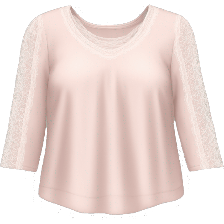 light pink top with lace emoji