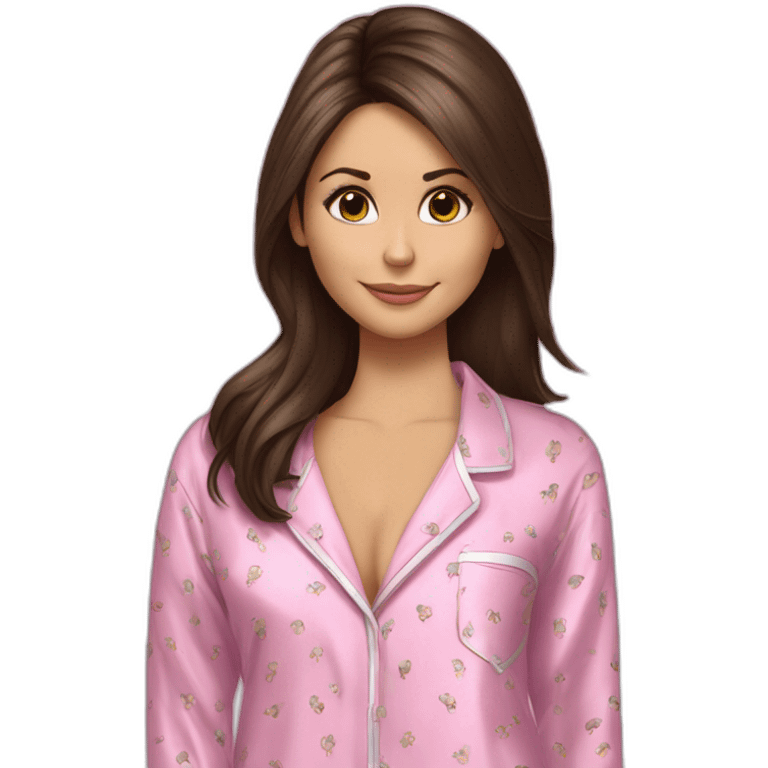 nina dobrev pyjamas emoji