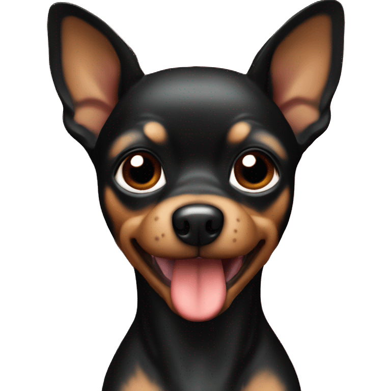 dog toy terrier black red emoji