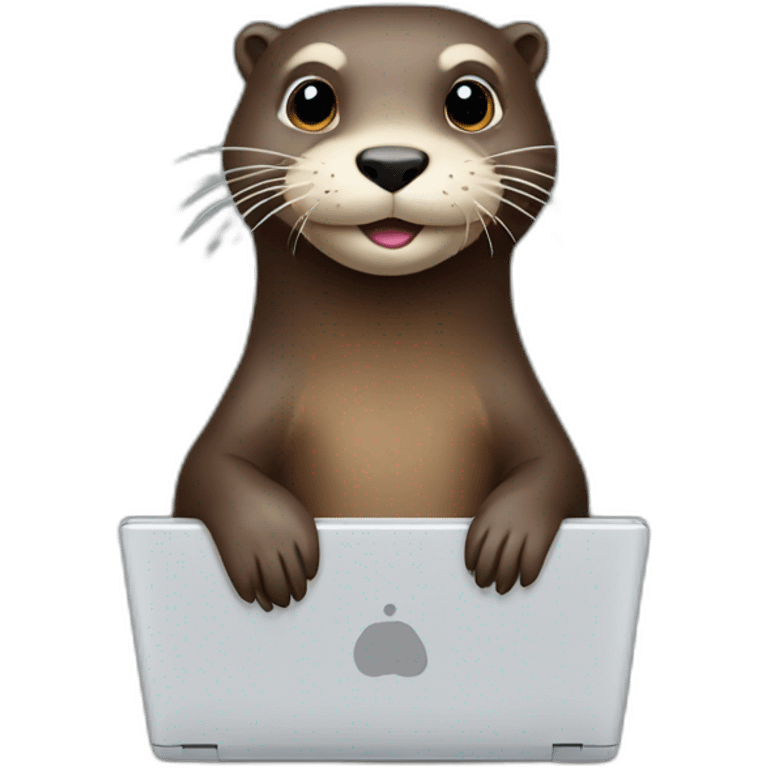 otter on computer emoji