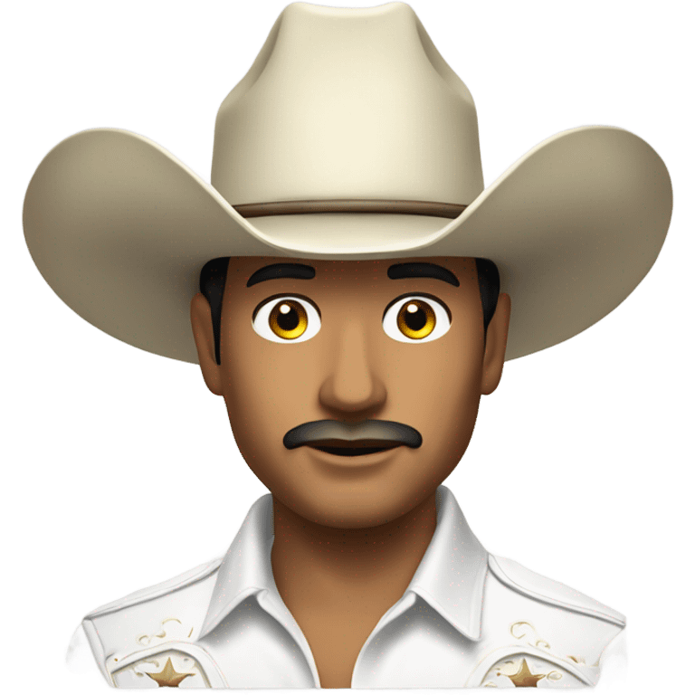 Chalino Sanchez with white cowboy hat  emoji