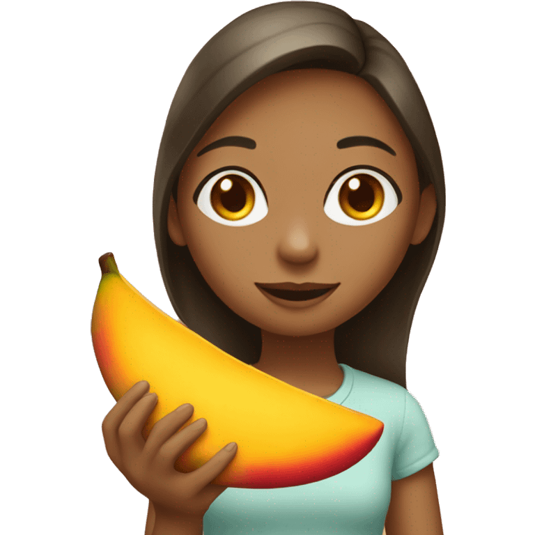 mango with girl emoji