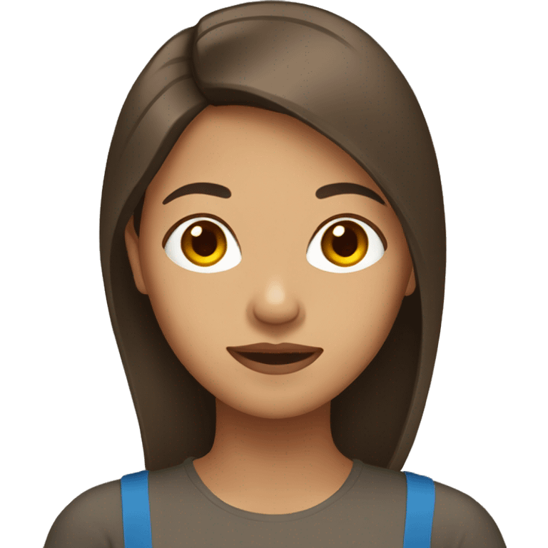 filipino woman with straight brown hair emoji