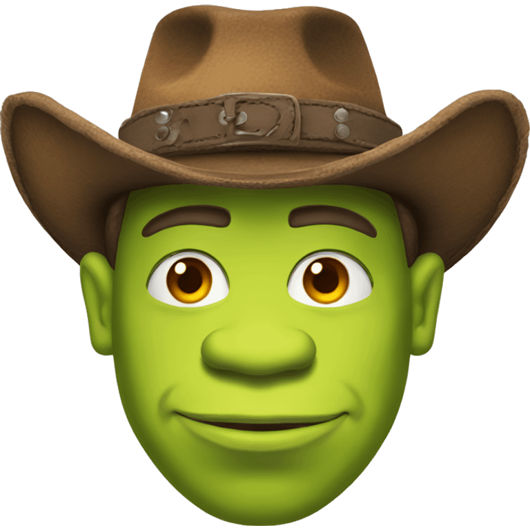 shrek with a cowboy hat emoji