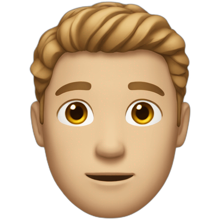 white man with brown hair job emoji