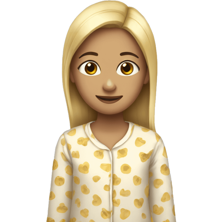 Girl wearing a Pyjama  emoji