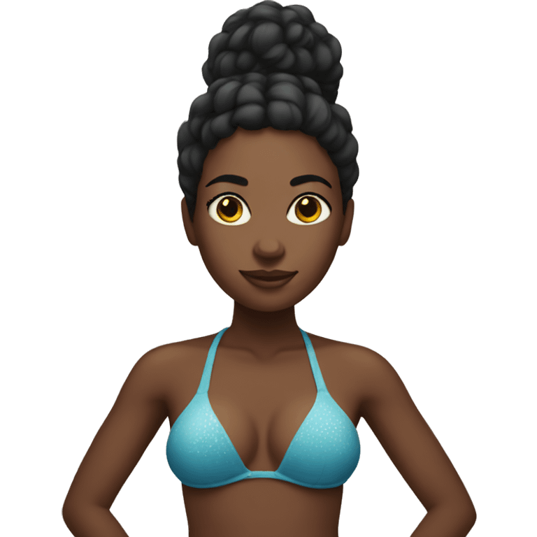 Black woman with bikini  emoji