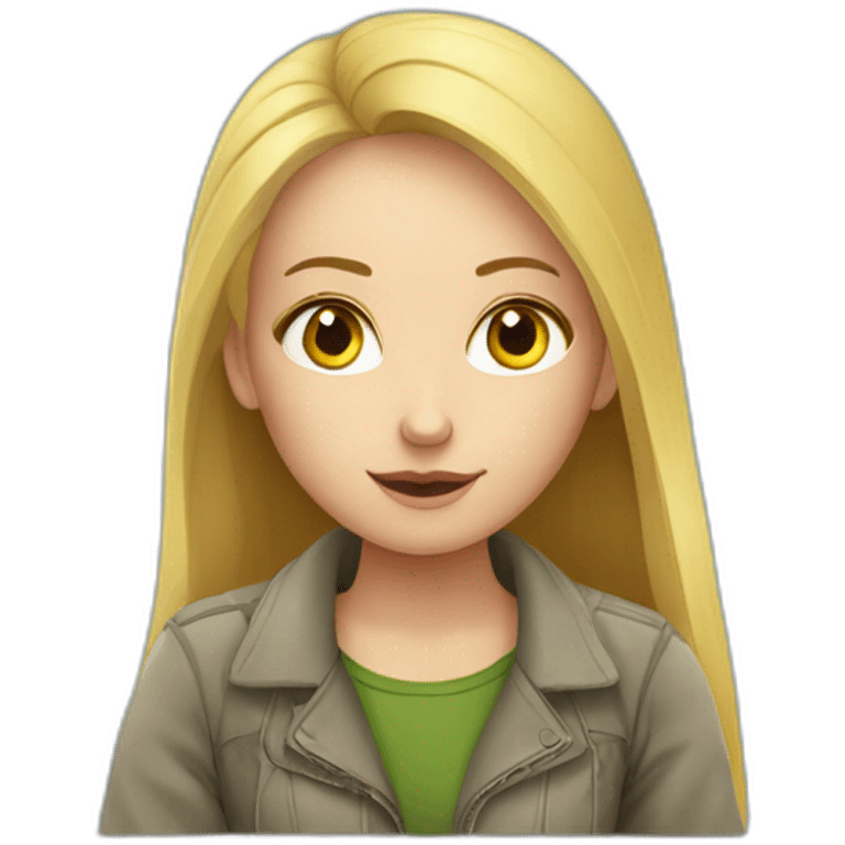 russian-girl-solving-computer-problem emoji