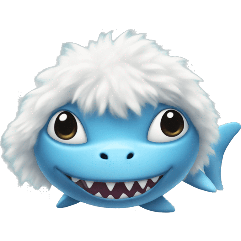 cute shark but looks like a fluffy lamb  emoji