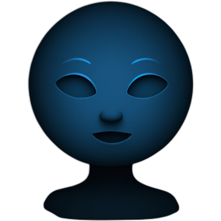 blue moon black background emoji