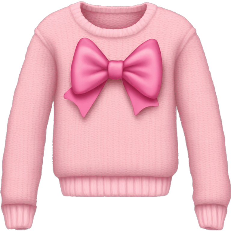 Sweater with pink bow emoji