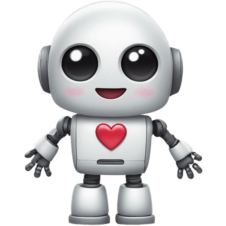 love robot with cute hands emoji