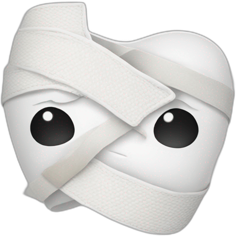 Cœur blanc avec bandage emoji