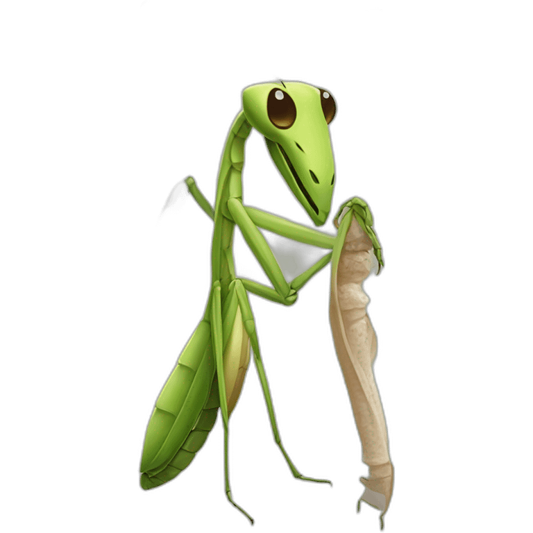  The upper body is a praying mantis and the lower body is a weasel. emoji