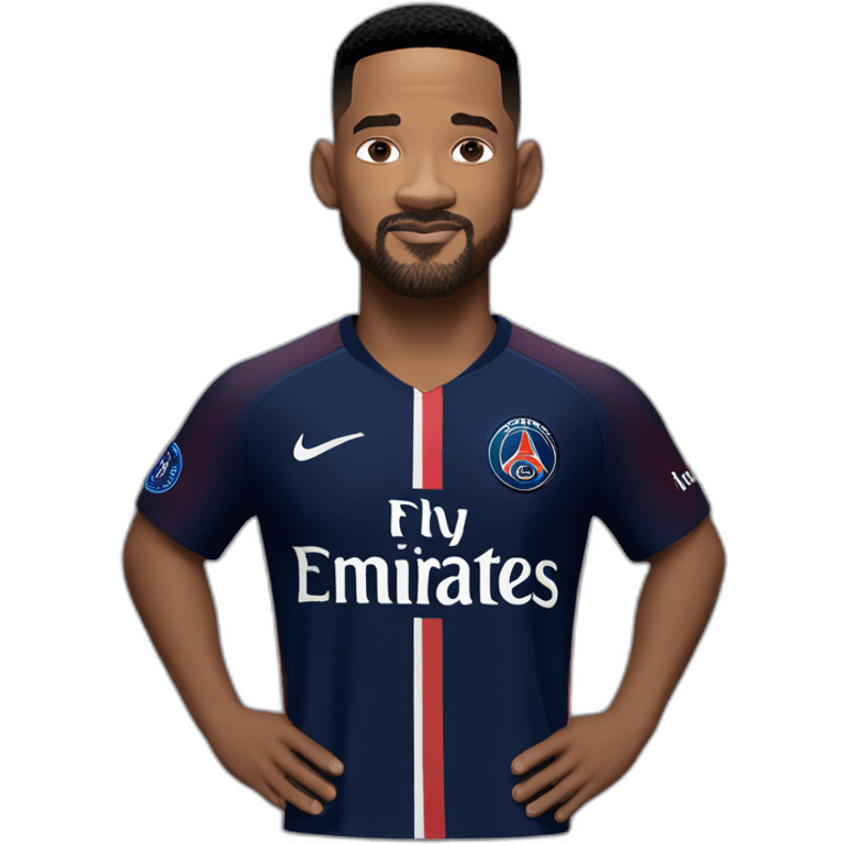 Will smith with psg home kit emoji