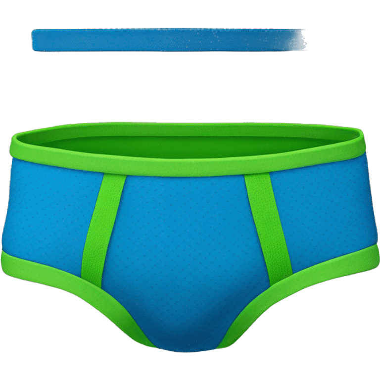 Blue and like green jock strap emoji