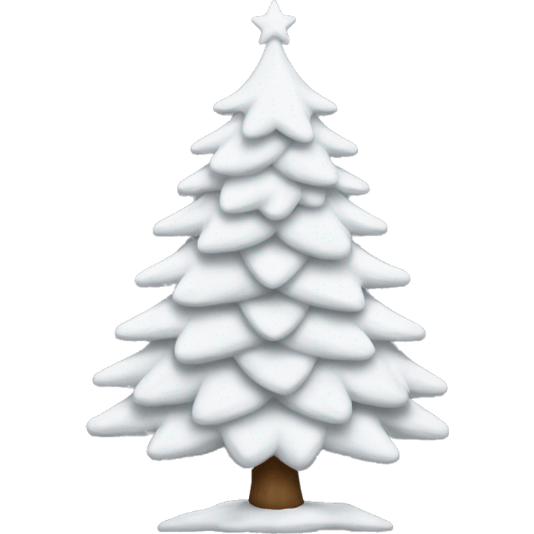 realistic white christmas tree emoji