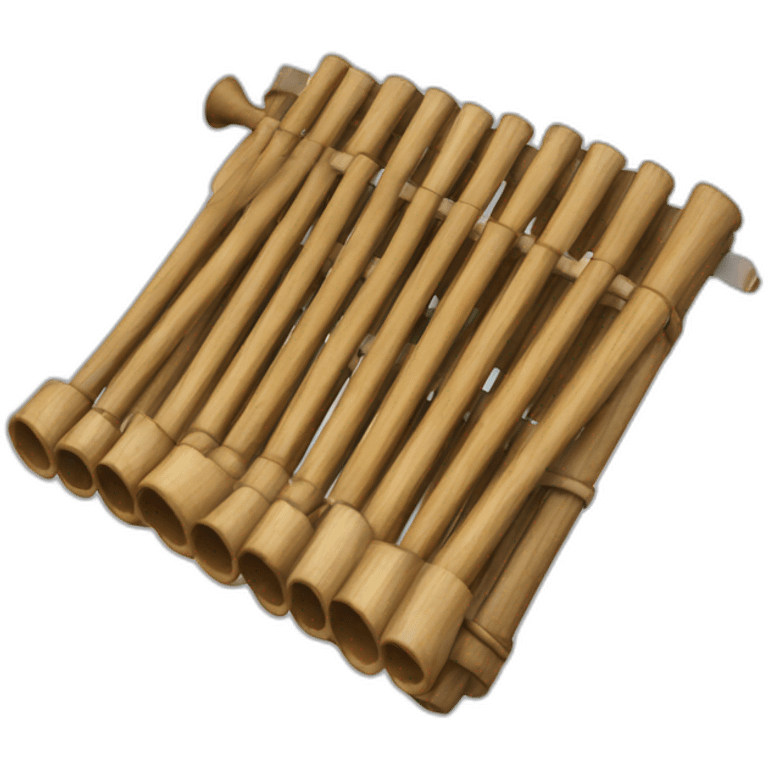 panpipe with 22 tubs like a real one. To be realistic and with high resolution emoji