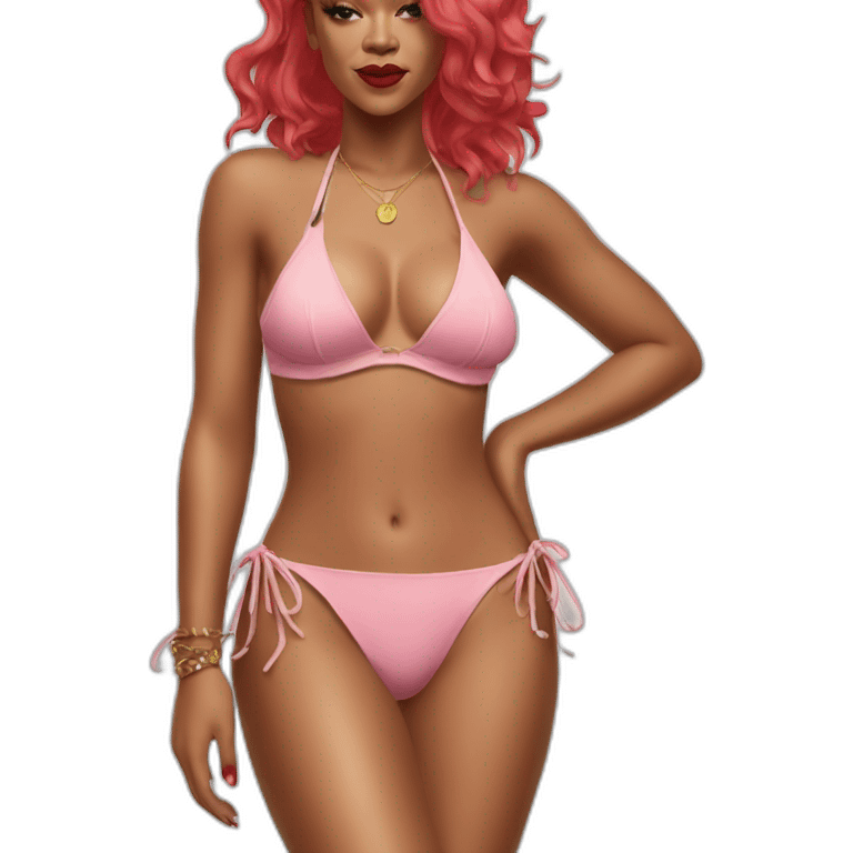 Rihanna bikini rose emoji