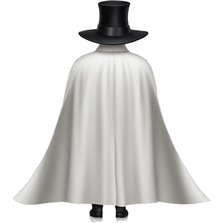 back profile of black magician, cape that says Dior, Dior logo on the cape emoji