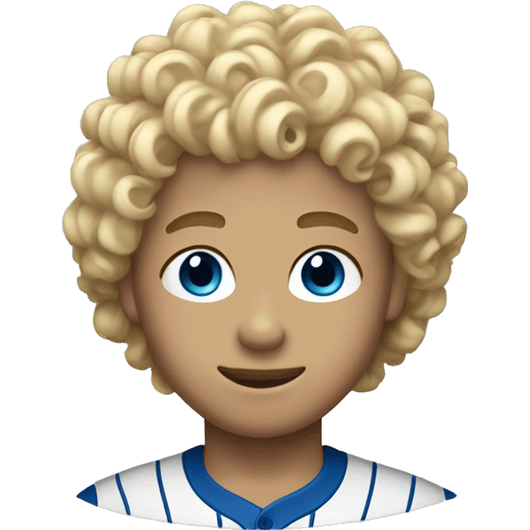 curly hair, blonde, blue eyed, baseball boy emoji