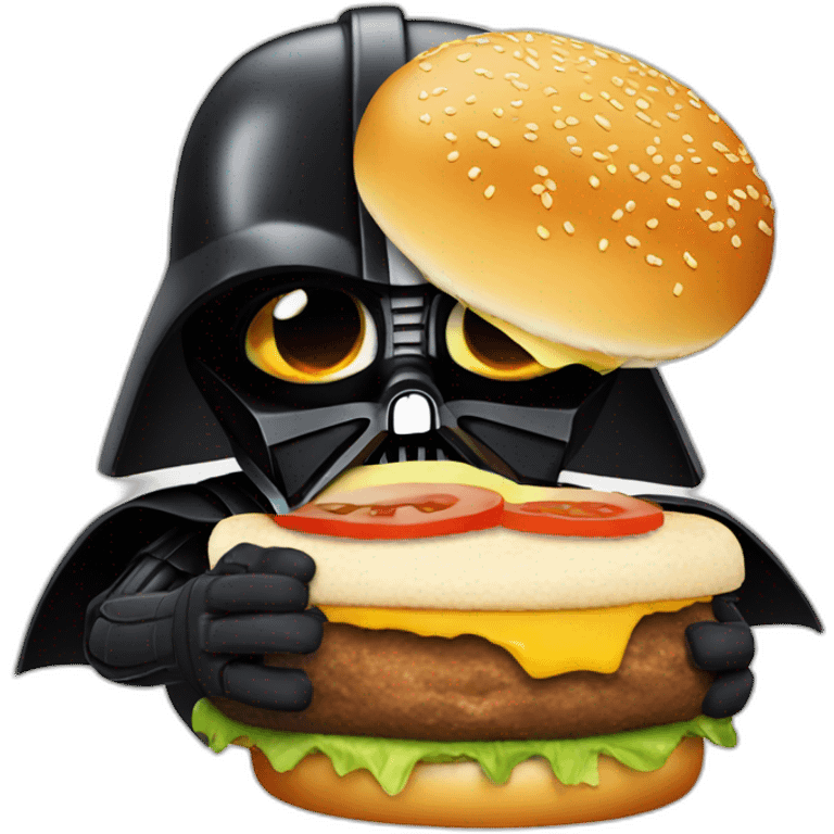 darth vader eating burger emoji