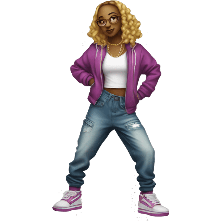 hip hop dancer female hip hop clothes emoji