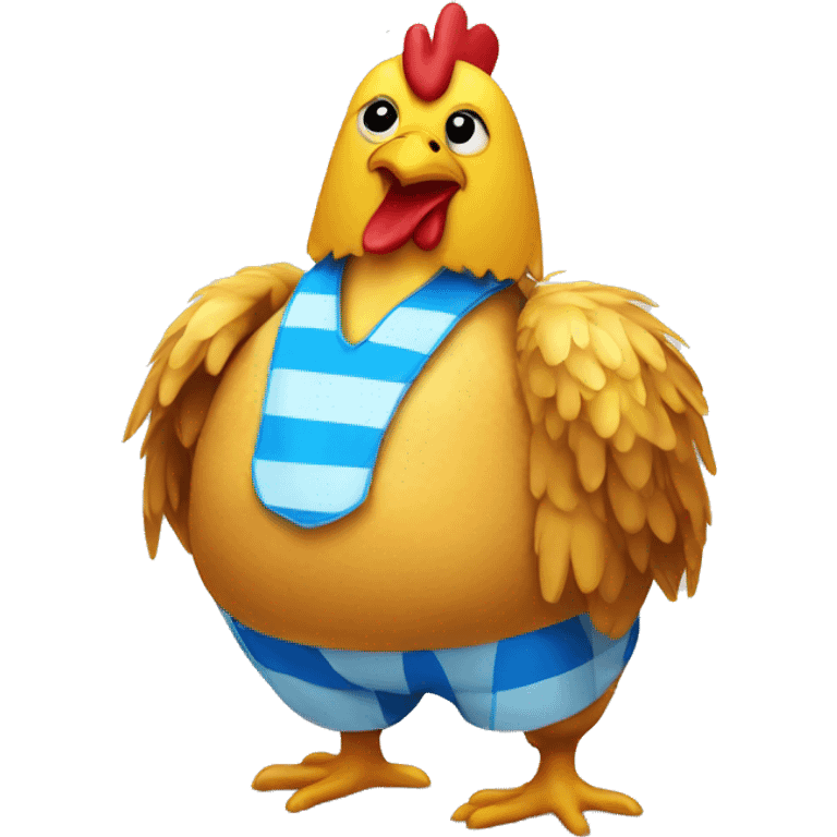 Chicken in a swimming suit iphone ios style emoji