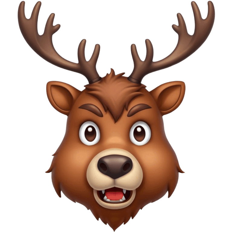 Angry reindeer emoji