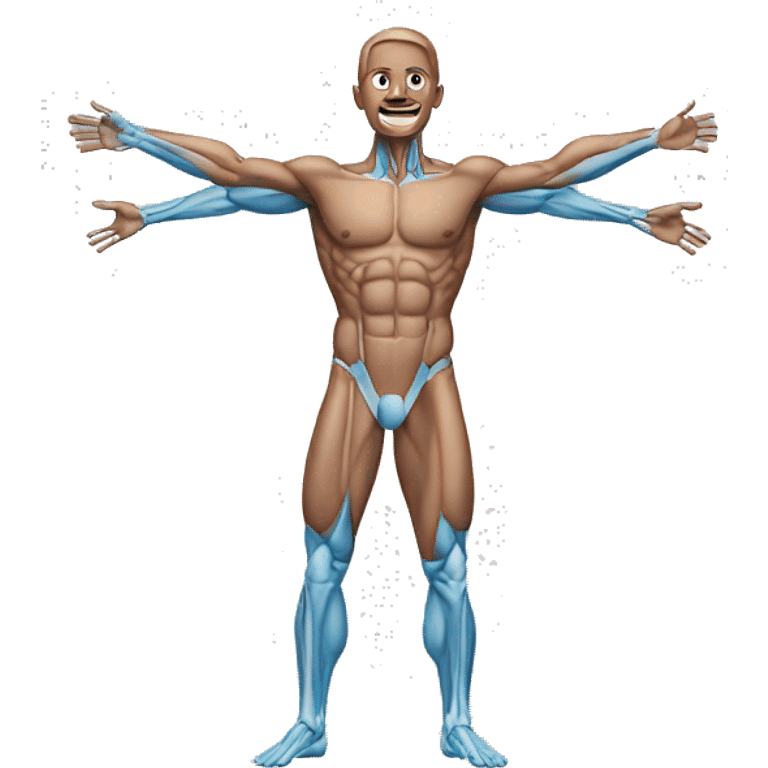 man's body anatomy with open arms  emoji