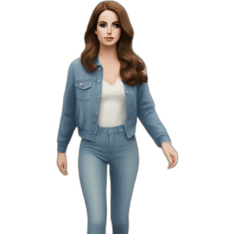 lana del rey walking through a bridge emoji