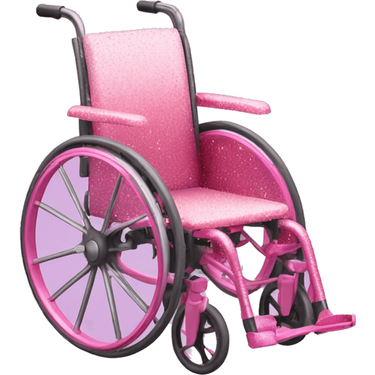 Pink ombre wheelchair with glitter  emoji