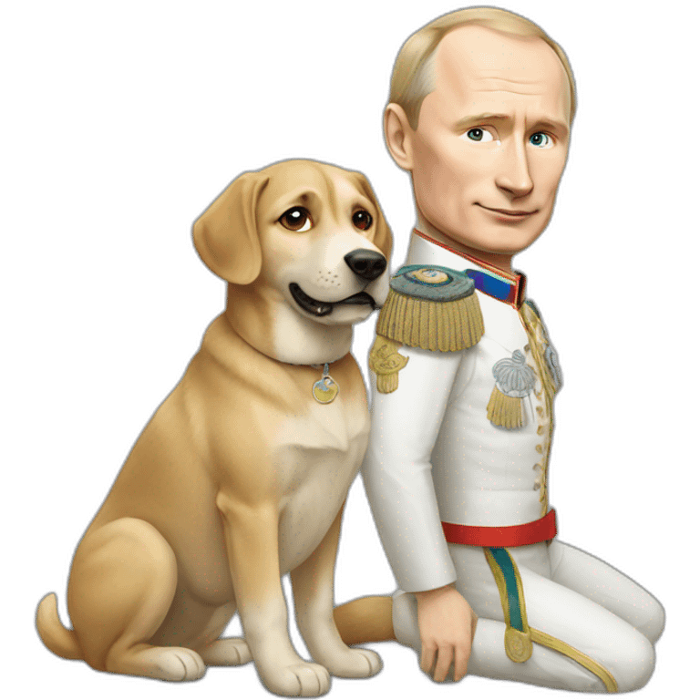 Putin with a dog emoji