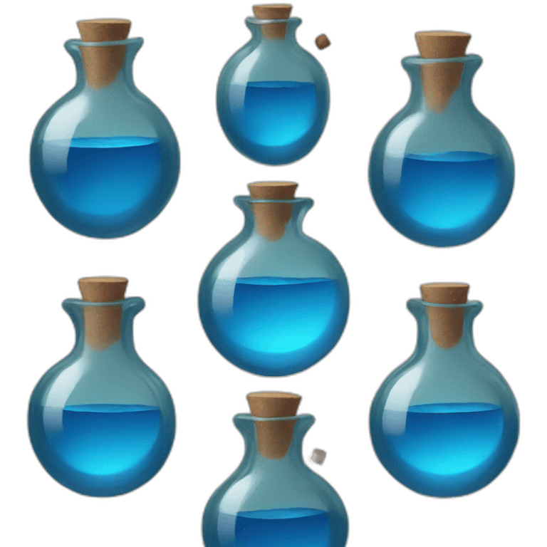 Blue round Potion emoji