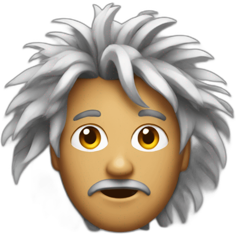 wild haired artist behind a macbook emoji