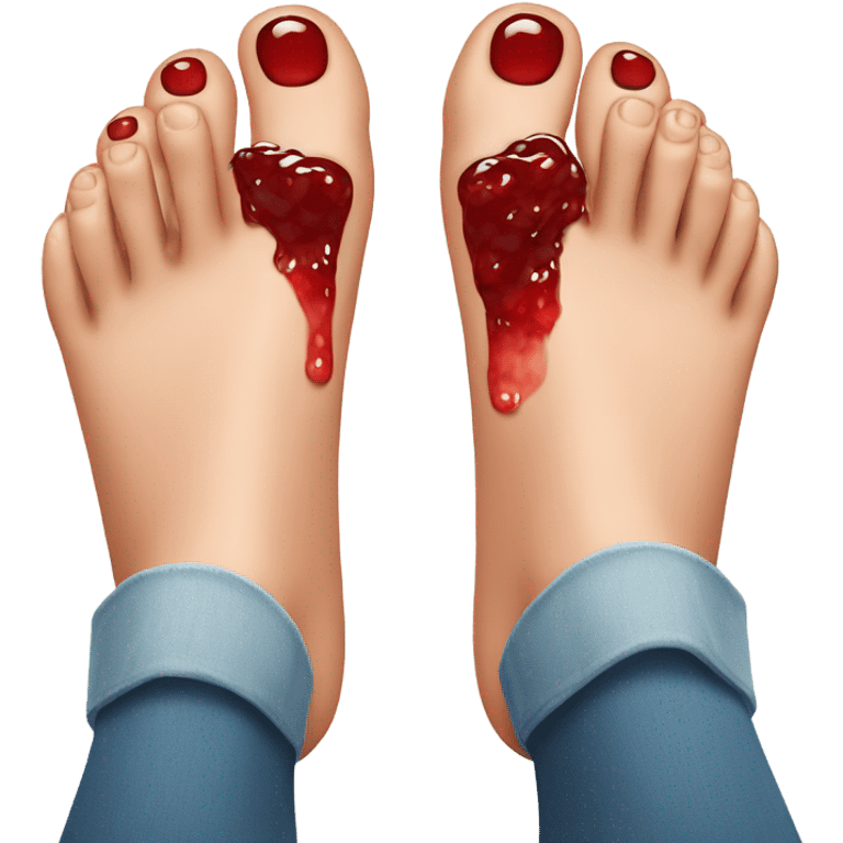 Toes with jam emoji