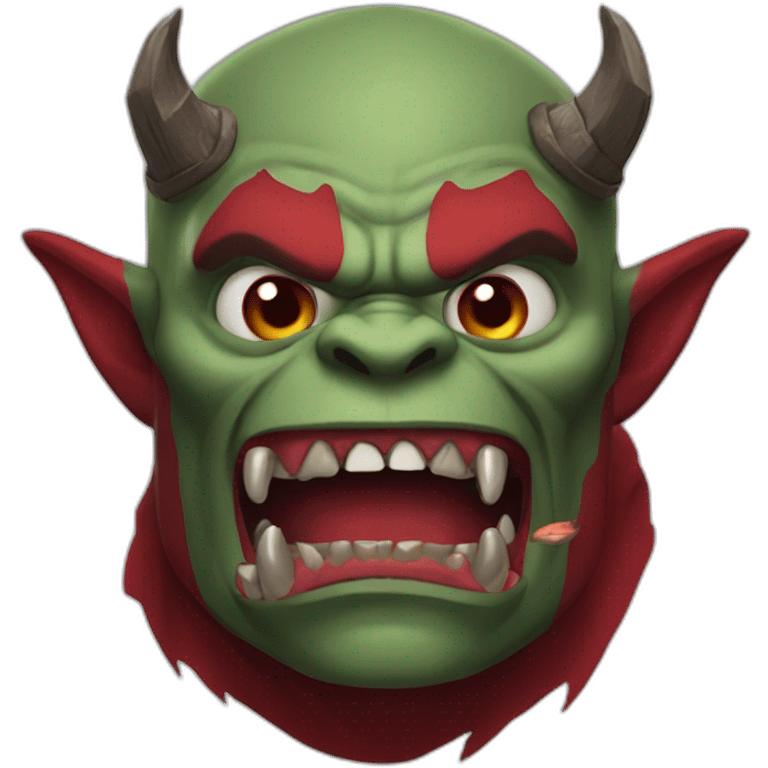 red orc with fangs emoji