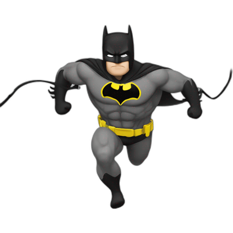 batman doing exercise with a TRX emoji