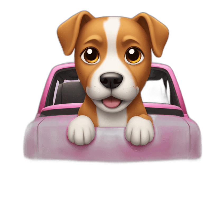 Dog in a car emoji