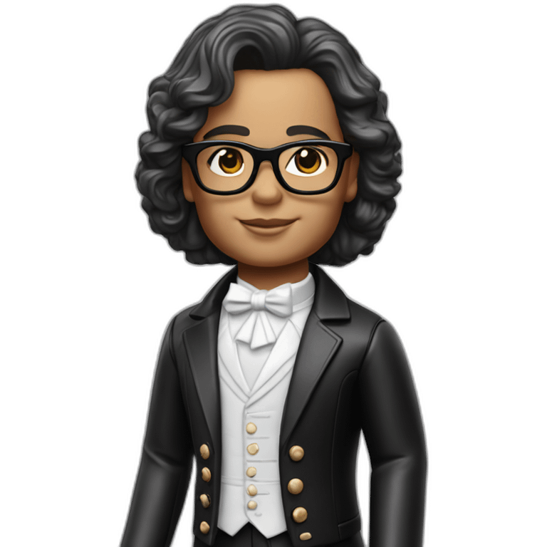 Young 2020 Beethoven with glasses is Barbie fan emoji