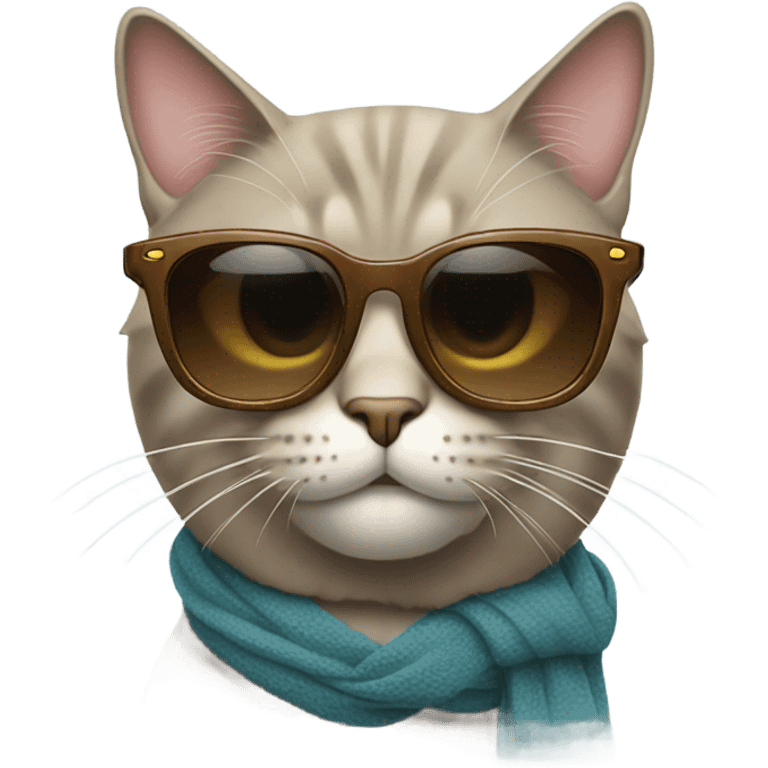 Cat with sunglasses emoji